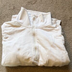 Abercrombie Soft Af White Quarter-Zip Pullover